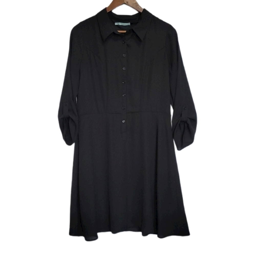 Maurices Collared Black Dress with Lining …
